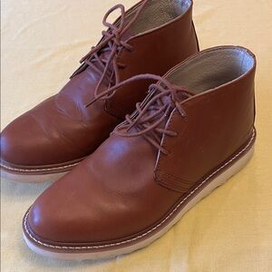 GOLDEN FOX Elegant Tan Leather Chukka Boots for Men size 9